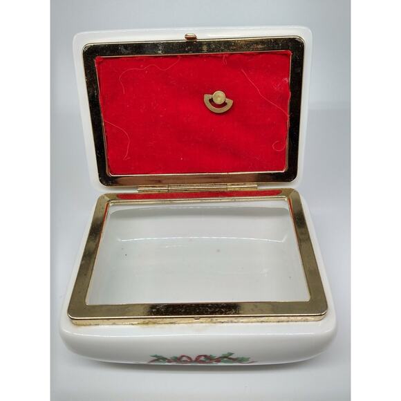 Heritage House Porcelain Music Box 1985 β Silver Bells β Japan β Trinket Box - Picture 4 of 6